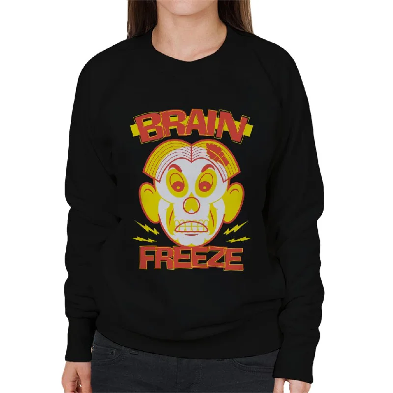 Operation Brain Freeze Women's Sweatshirt Hoodie with Metallic Shiny Futuristic
