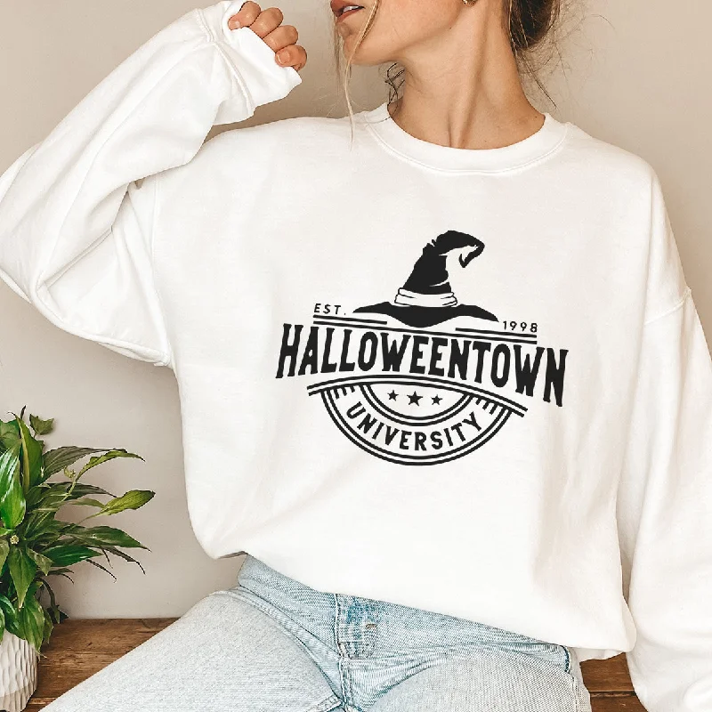 Halloween University Sweatshirt Hoodie with Relaxed Fit Easy Casual