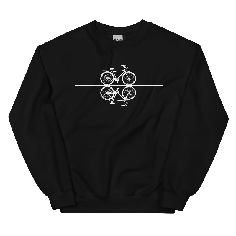 Line - Cycling - Sweatshirt (Unisex) Hoodie with Ribbed Neckline Snug Warm