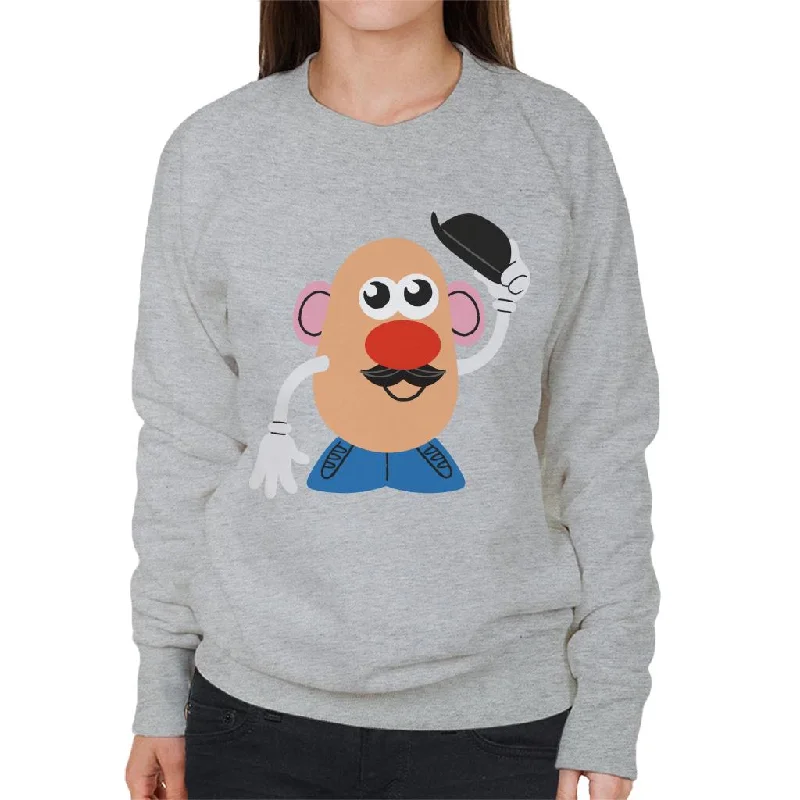 Mr Potato Head Tipping Hat Women's Sweatshirt Hoodie with Reflective Safety Nightwear
