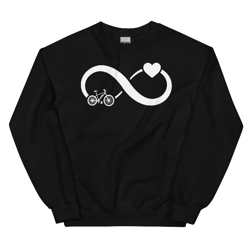 Infinity Heart and E-Bike - Sweatshirt (Unisex) Hoodie with Illustration Artistic Creative