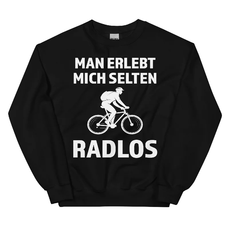 Man erlebt mich selten radlos - Sweatshirt (Unisex) Hoodie with Bell Sleeves Flared Feminine