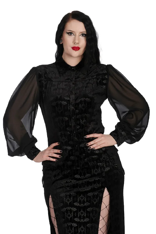 Velvet Bat Blouse Peter Pan Collar Blouse