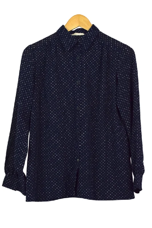 Polka Dot Blouse Lightweight Linen Blouse