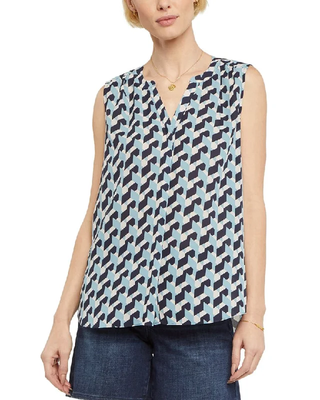 Nydj Sleeveless Pintuck Blouse Elegant Office Blouse