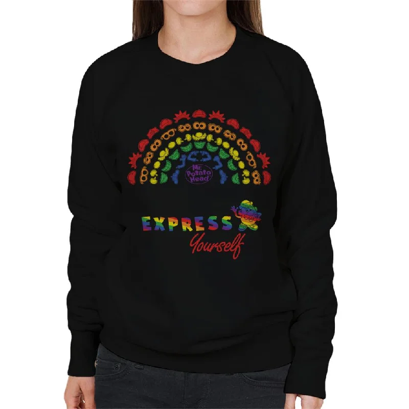 Mr Potato Head Express Yourself Pride Rainbow Women's Sweatshirt Hoodie with Fur Luxurious Winter