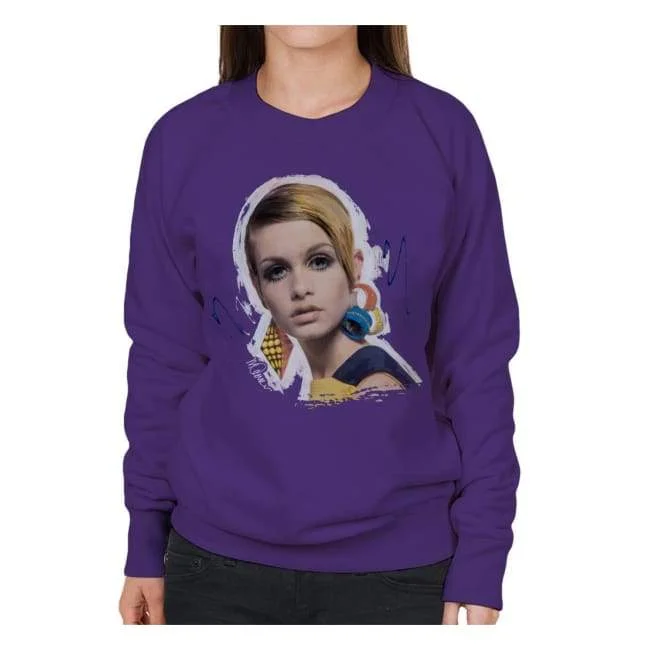 Sidney Maurer Original Portrait Of Twiggy Women's Sweatshirt Hoodie Crop Top Short Trendy