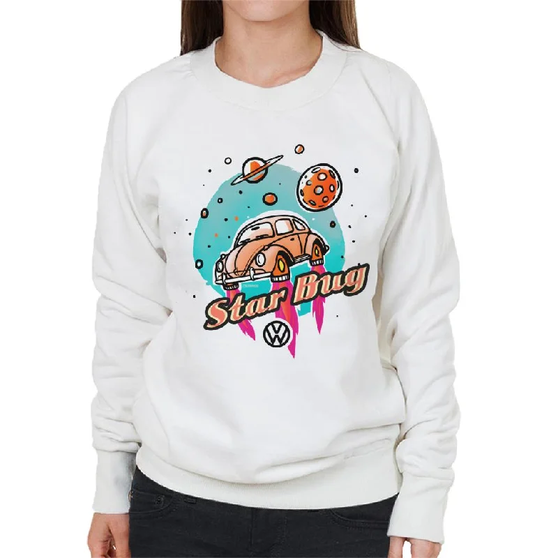 Volkswagen Star Bug Cartoon Beetle Women's Sweatshirt Hoodie with Pattern Geometric Abstract