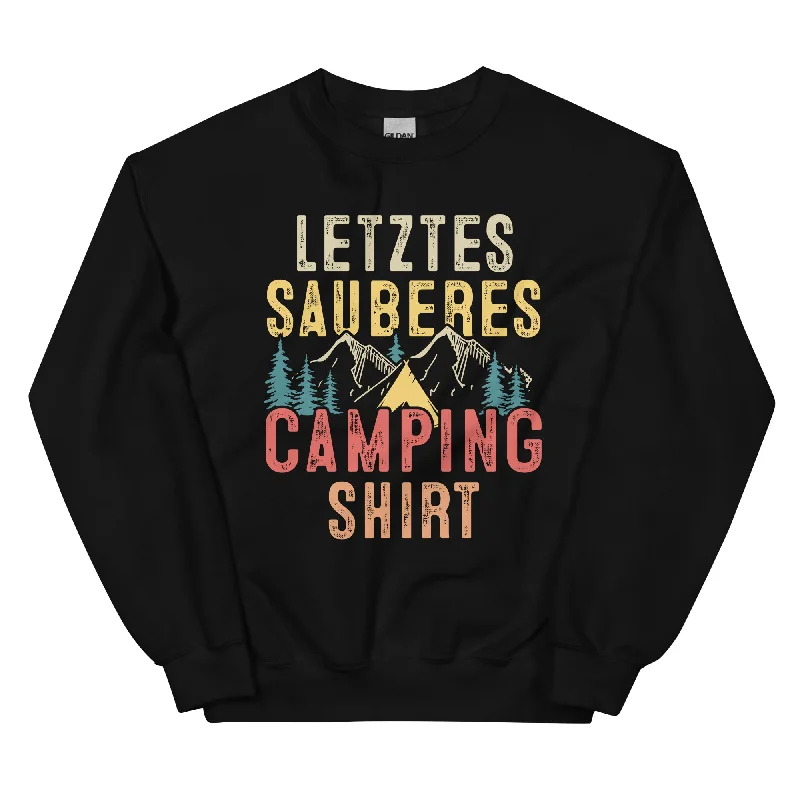 Letztes Sauberes Camping Shirt - Sweatshirt (Unisex) Hoodie with Toggle Buttons Decorative Unique