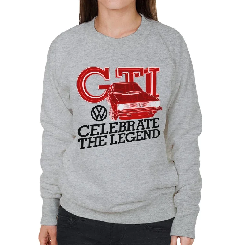 Volkswagen Celebrate Golf GTI Women's Sweatshirt Hoodie with Hem Contrast Bold Stylish