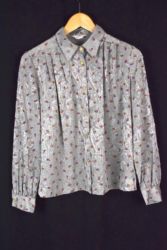Paisley Print Blouse Embroidered Cotton Blouse