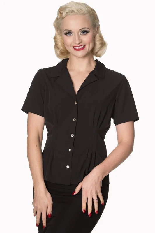 Ladies Blouse Sheer Sleeve Blouse