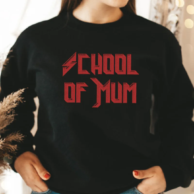School Of Mum Sweatshirt (MRK X) Hoodie with Tie-Dye Psychedelic Retro