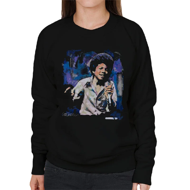 Sidney Maurer Original Portrait Of Young Michael Jackson Women's Sweatshirt Hoodie with Illustration Artistic Creative Sidney Maurer Original Portrait Of Young Michael Jackson Women's Sweatshirt Hoodie with Illustration Artistic Creative