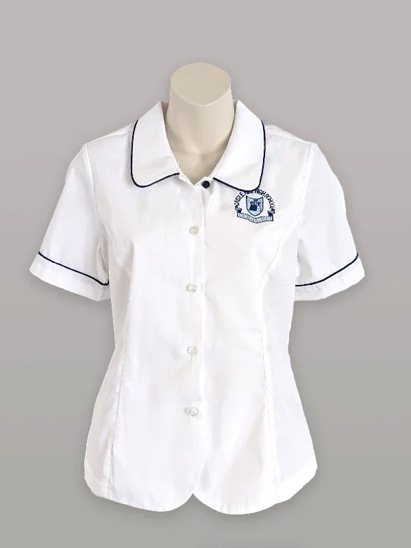 Girls Blouse SLIM Fit SHORT Sleeve Satin Long Blouse