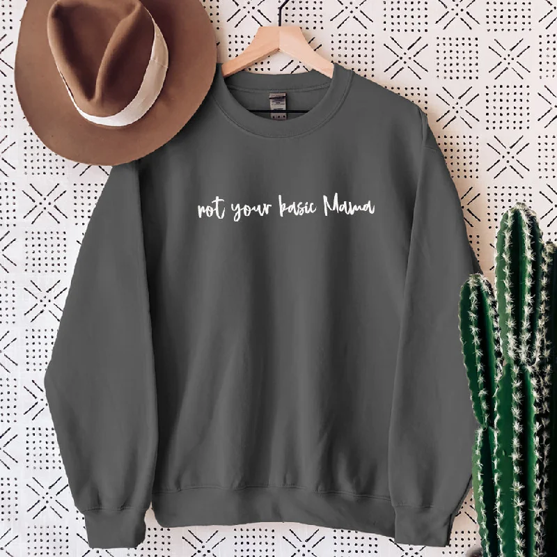 Not Your Basic Mama Sweatshirt (MRK X) Hoodie with Gradient Ombre Colorful