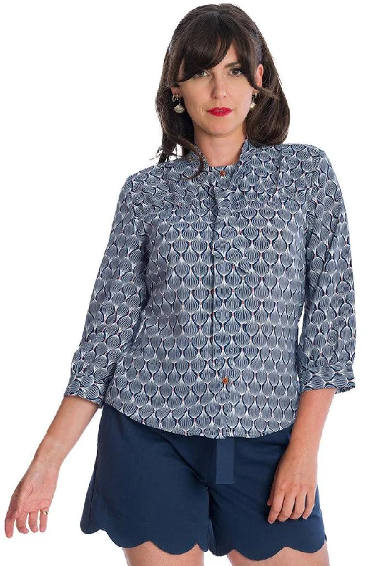 Globe Girl Blouse Textured Cotton Blouse