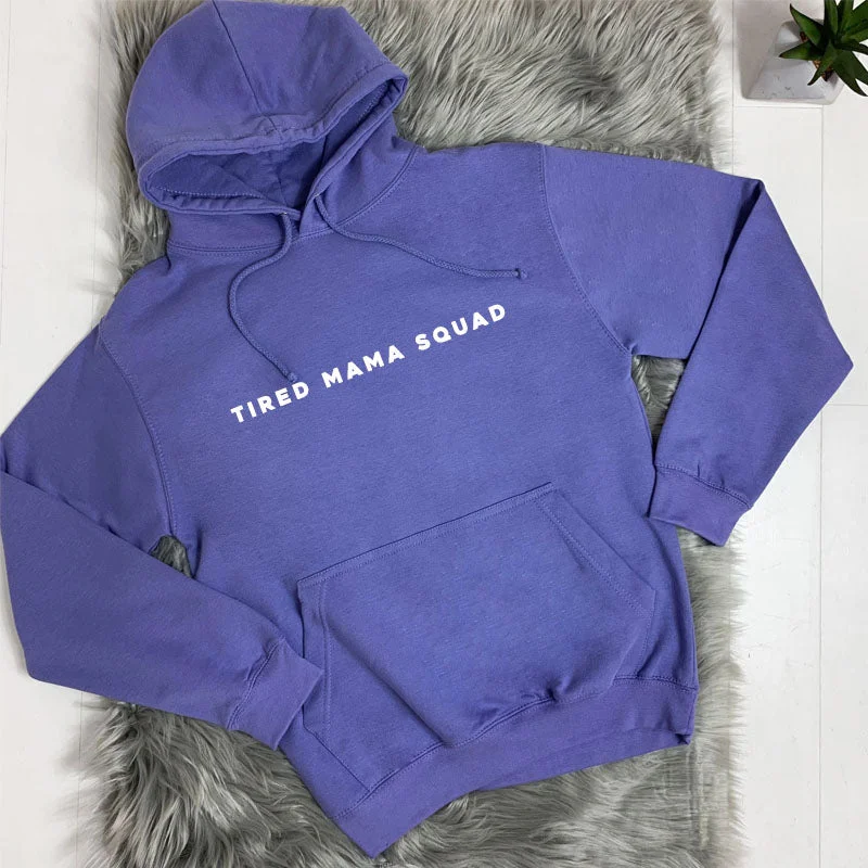 Tired Mama Squad Basic Hoodie (MRK X) Hoodie Jacket Zipper Layering