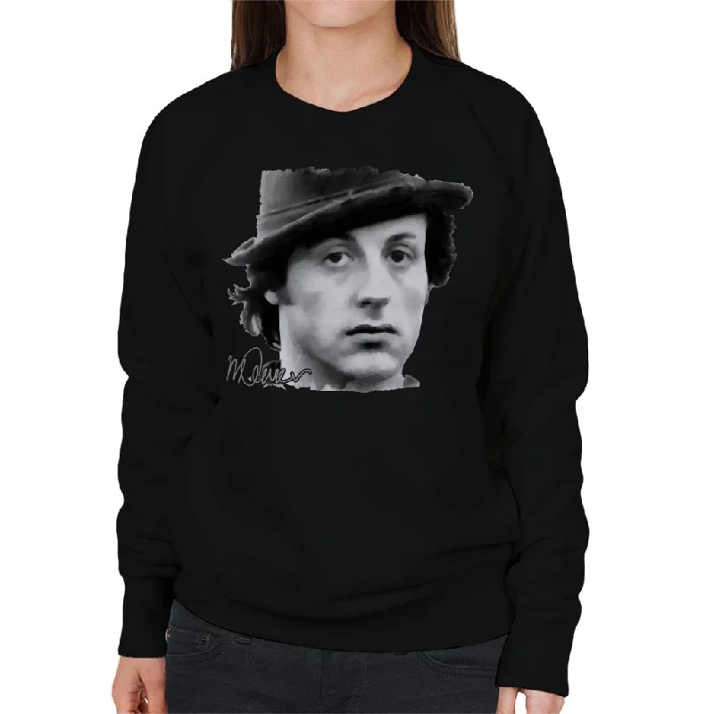 Sidney Maurer Original Portrait Of Sylvester Stallone Hat Women's Sweatshirt Graphic Hoodie Design Print