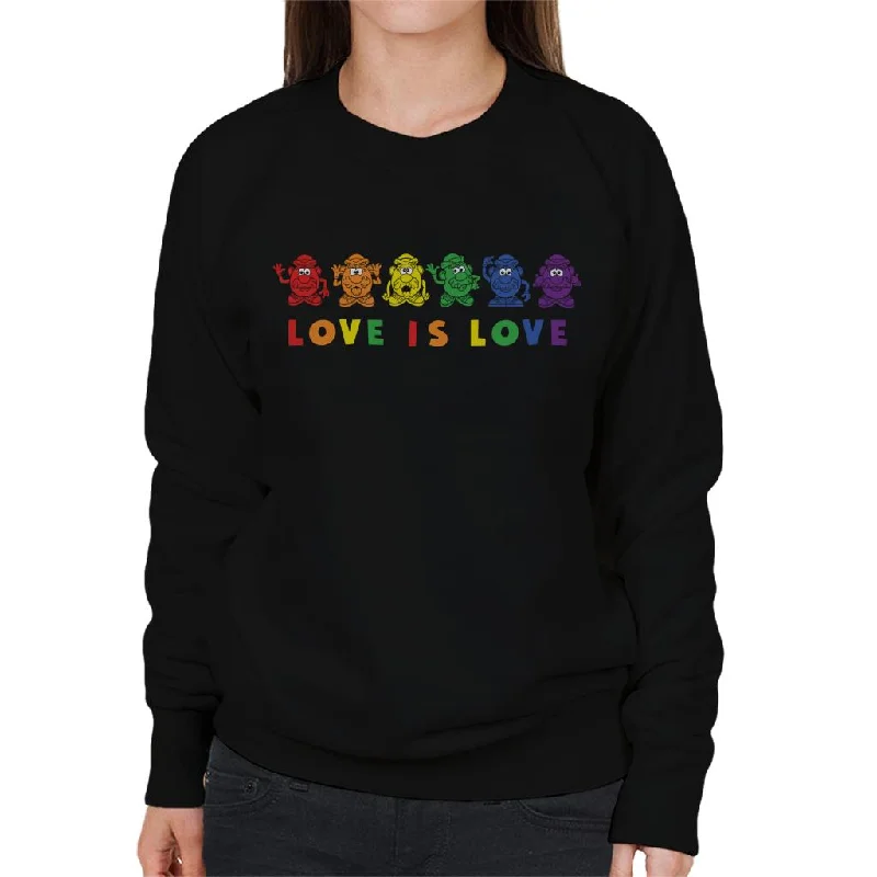 Mr Potato Head Pride Love Is Love Women's Sweatshirt Graphic Hoodie Design Print