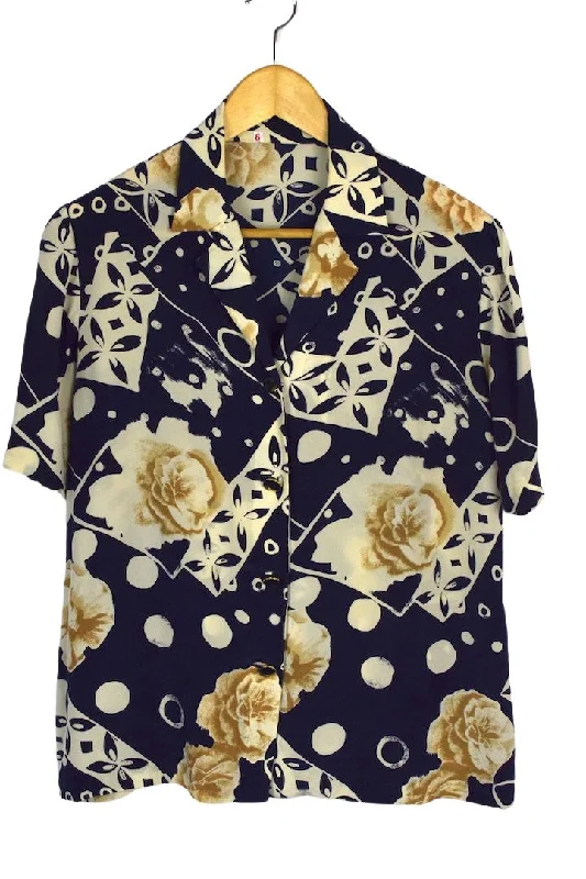 Floral Print Blouse Oversized Silk Blouse