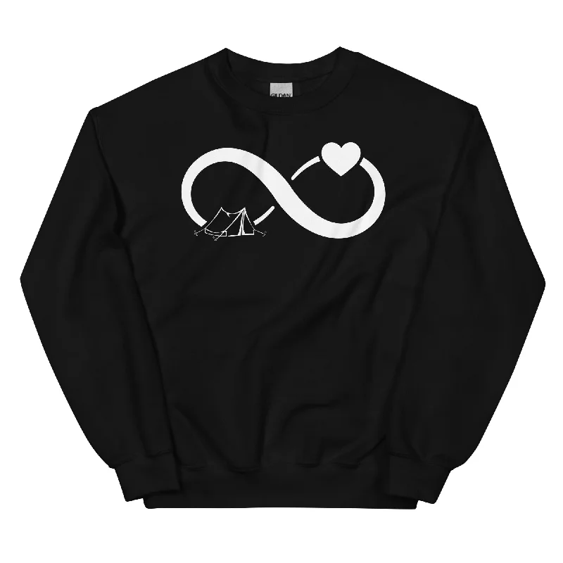 Infinity Heart and Camping 1 - Sweatshirt (Unisex) Zip Hoodie Drawstring Kangaroo Pocket