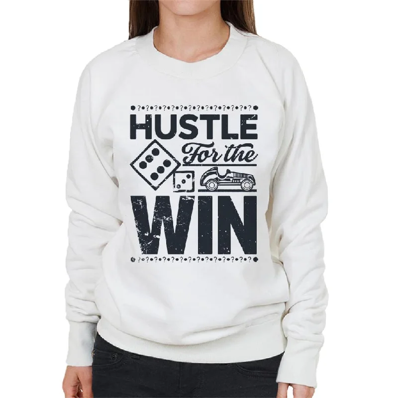 Monopoly Hustle For The Win Women's Sweatshirt Hoodie with Back Slit Movement Comfort