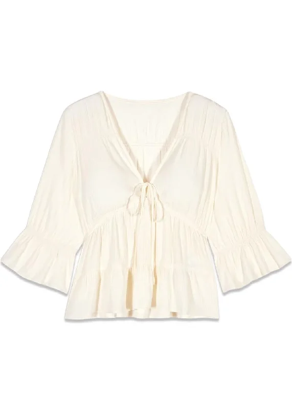 BLOUSE HILDA - Ecru Soft Modal Blouse