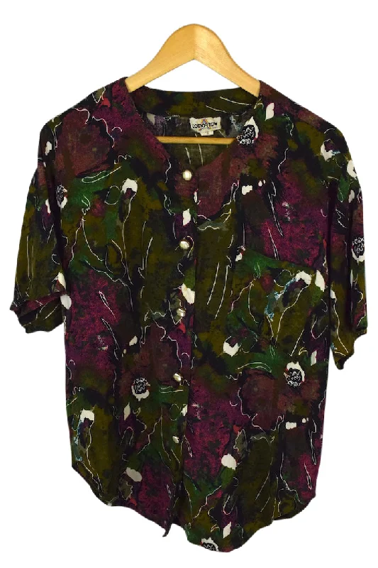80s/90s Tomorrow USA Brand Blouse Lightweight Chiffon Blouse