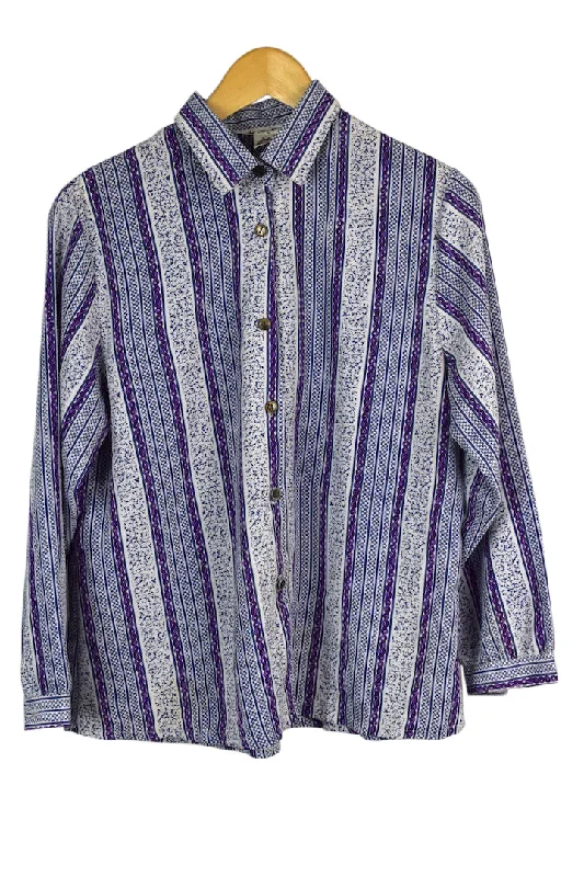 Striped Blouse Lightweight Floral Blouse