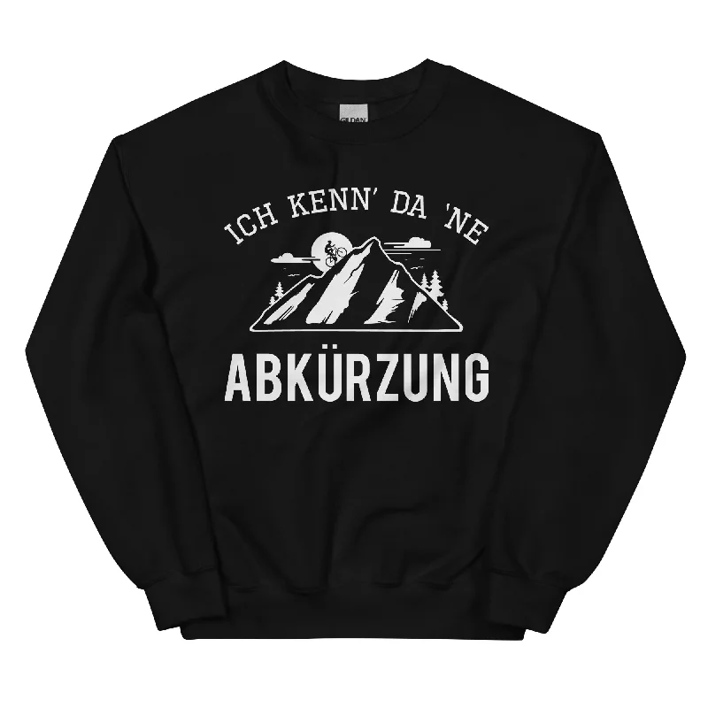 Ich kenn da ne Abkürzung - (M) - Sweatshirt (Unisex) Hoodie with Hem Detail Decorative Unique Ich kenn da ne Abkürzung - (M) - Sweatshirt (Unisex) Hoodie with Hem Detail Decorative Unique