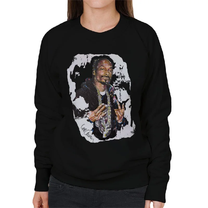 Sidney Maurer Original Portrait Of Snoop Dogg Women's Sweatshirt Hoodie with Typography Text Message