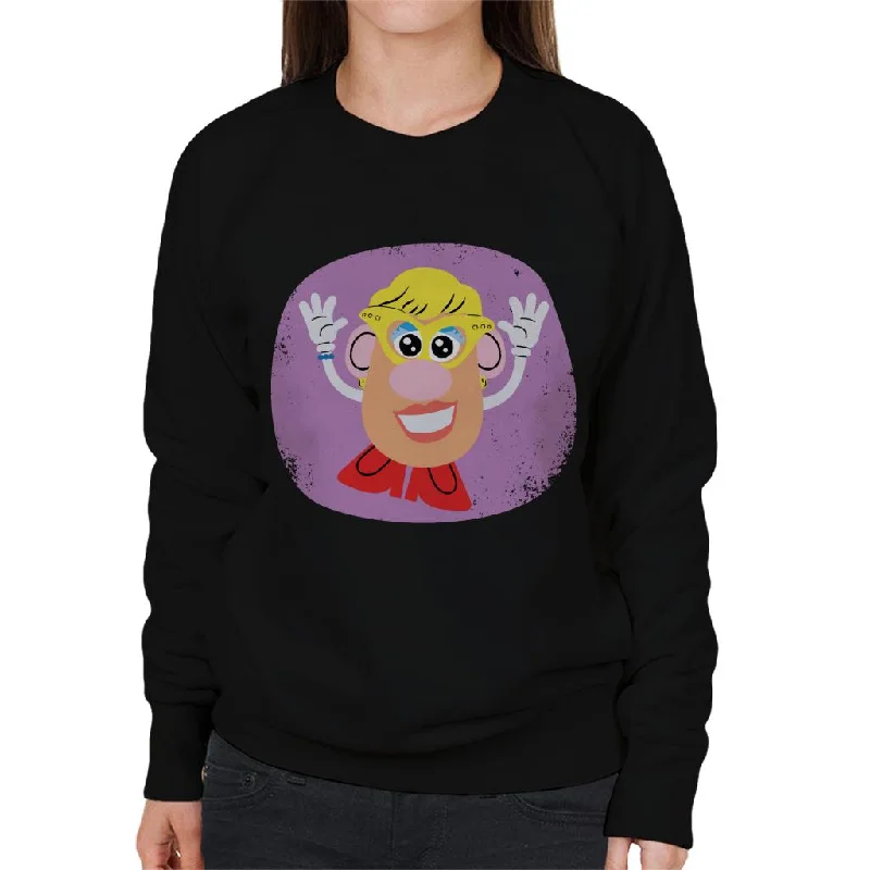 Mrs Potato Head Happy Women's Sweatshirt Hoodie with Gradient Ombre Colorful