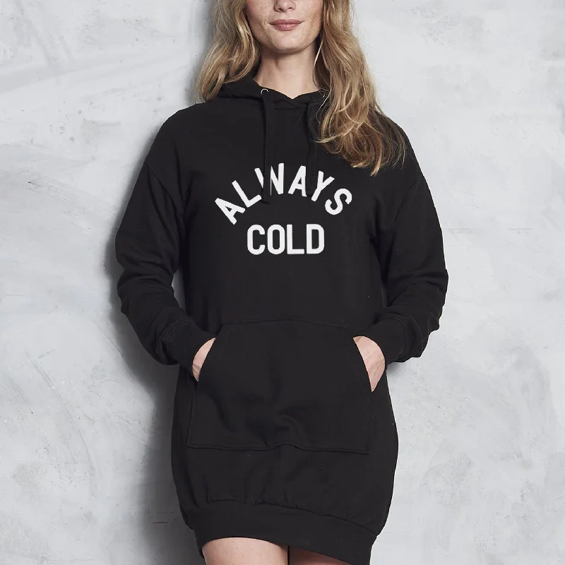 Always Cold Hoodie Dress Hoodie with Hidden Zipper Minimalist Clean