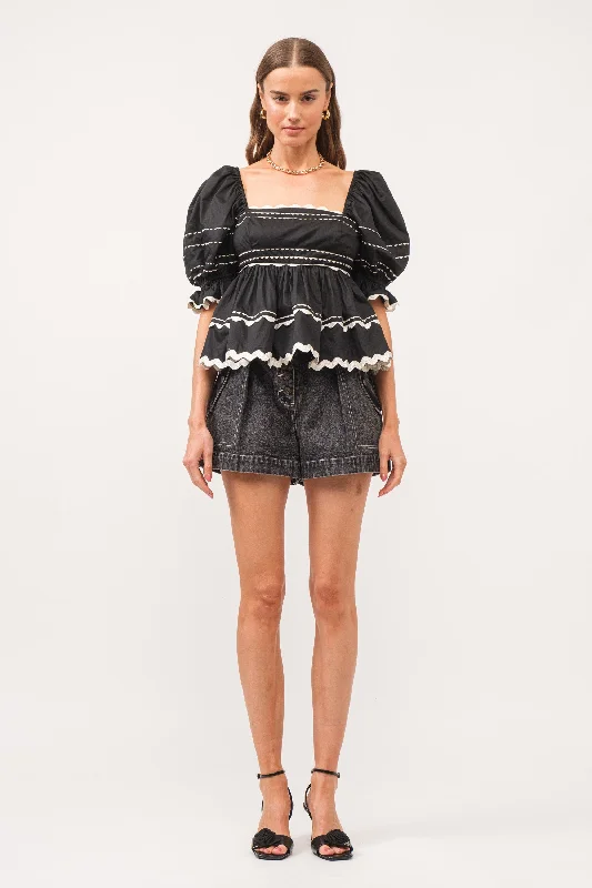 Jeanie Blouse Feminine Ruffle Blouse