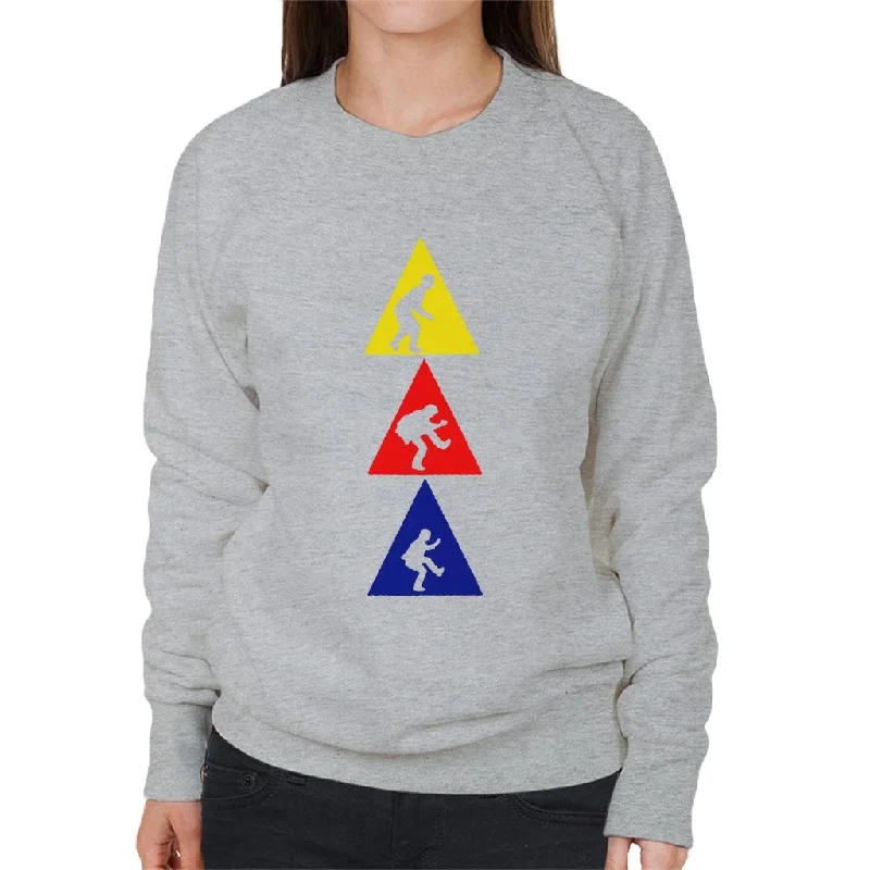 The Police Triangle Silhouettes Women's Sweatshirt Hoodie with Embroidery Detailed Premium The Police Triangle Silhouettes Women's Sweatshirt Hoodie with Embroidery Detailed Premium