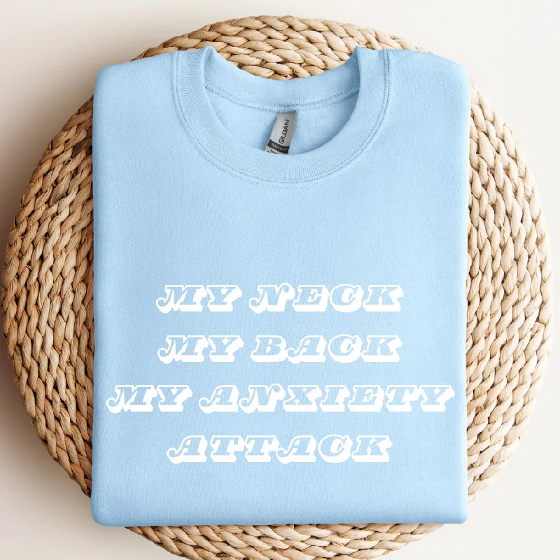 Neck, Back & Anxiety Sweatshirt Hoodie with Relaxed Fit Easy Casual