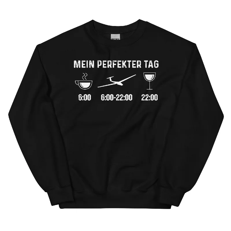 Mein Perfekter Tag - Sweatshirt (Unisex) Hoodie with Hem Detail Decorative Unique