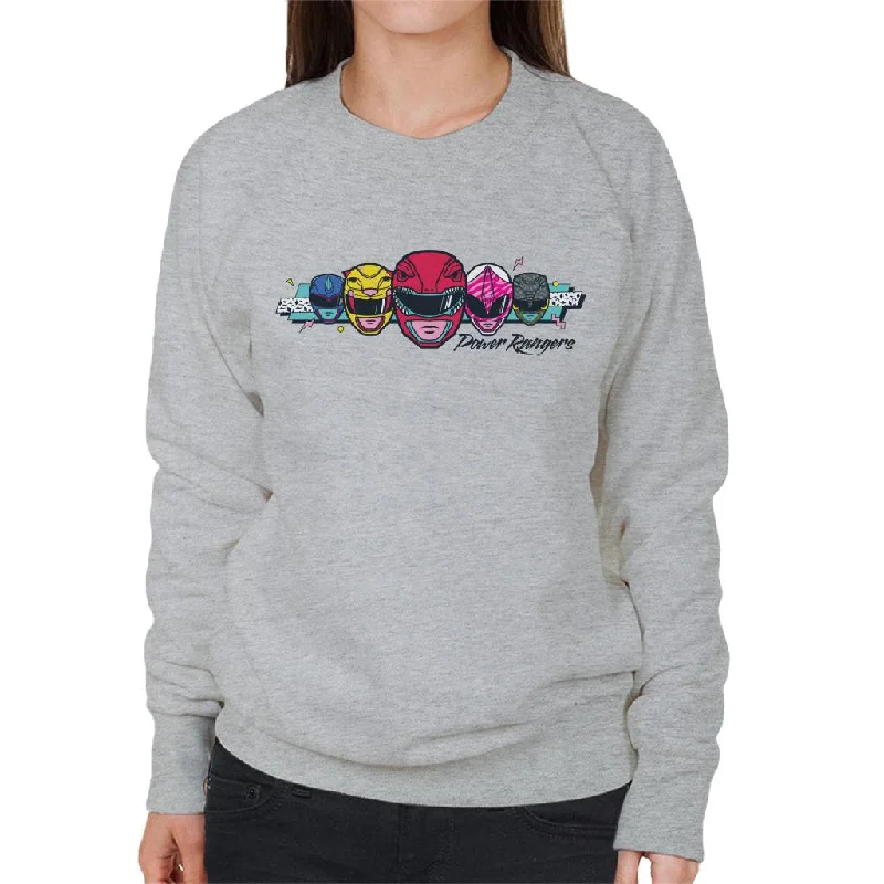 Power Rangers Retro 90s Heads Women's Sweatshirt Oversized Hoodie Comfort Casual