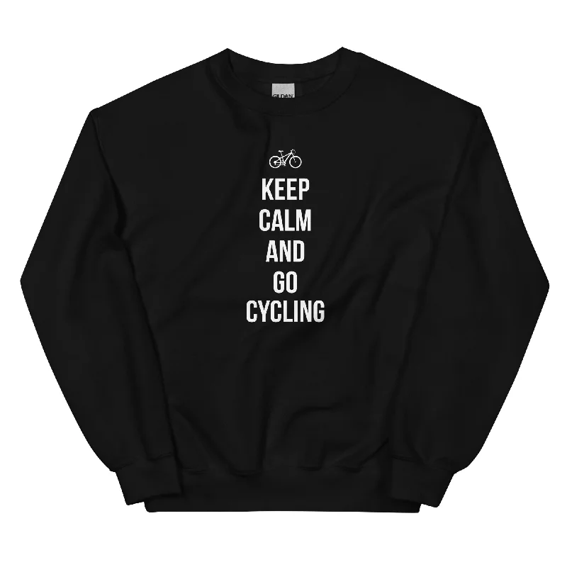 Keep calm and go cycling - Sweatshirt (Unisex) Hoodie with Illustration Artistic Creative