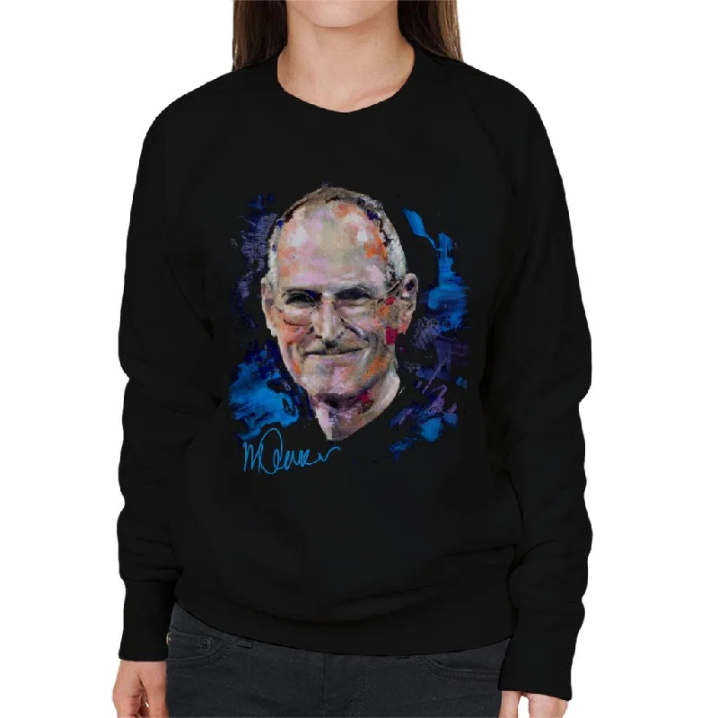 Sidney Maurer Original Portrait Of Steve Jobs Women's Sweatshirt Oversized Hoodie Comfort Casual