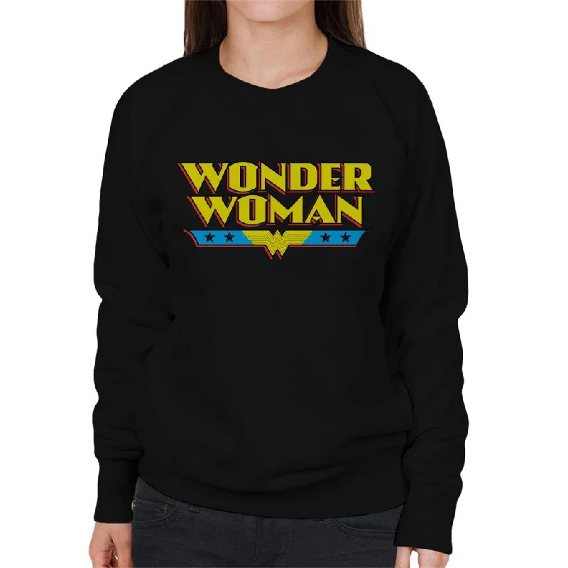 Wonder Woman Yellow Logo Women's Sweatshirt Hoodie Sweatshirt Pullover