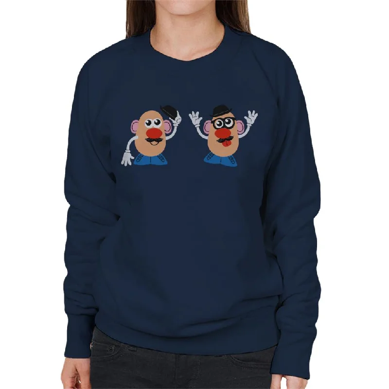 Mr Potato Head Duo Women's Sweatshirt Hoodie with Sequins Glamorous Eye-catching