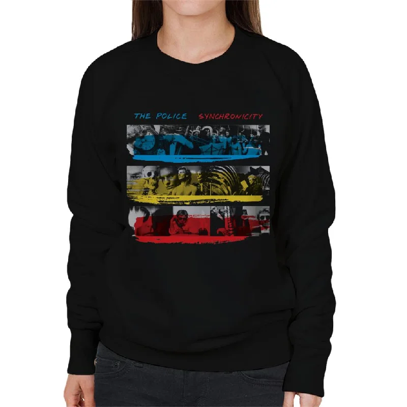 The Police Synchronicity Album Cover Women's Sweatshirt Hoodie with Tied Waist Feminine Flattering The Police Synchronicity Album Cover Women's Sweatshirt Hoodie with Tied Waist Feminine Flattering