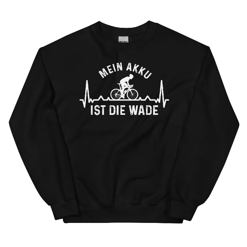Mein Akku Ist Die Wade 3 - Sweatshirt (Unisex) Zip Hoodie Drawstring Kangaroo Pocket