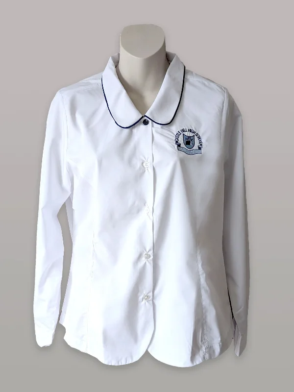 Girls Blouse SLIM Fit LONG Sleeve Feminine Tie Blouse