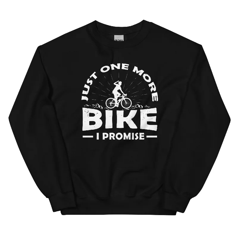 Just one more bike, i promise - Sweatshirt (Unisex) Hoodie with Contrast Stitching Detailed Premium