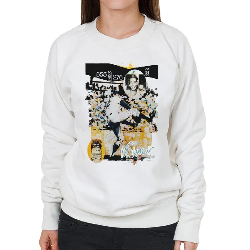 Sidney Maurer Original Portrait Of Sandy Koufax Women's Sweatshirt Hoodie with Hem Embroidery Detailed Premium