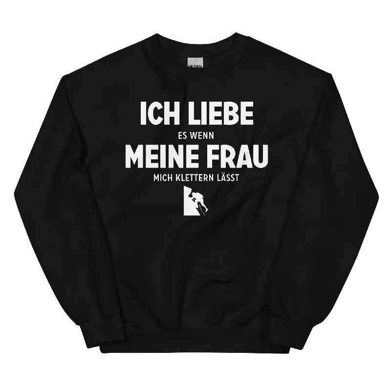 Ich Liebe Es Wenn Meine Frau Mich Klettern Lasst - Sweatshirt (Unisex) Hoodie with Pattern Geometric Abstract