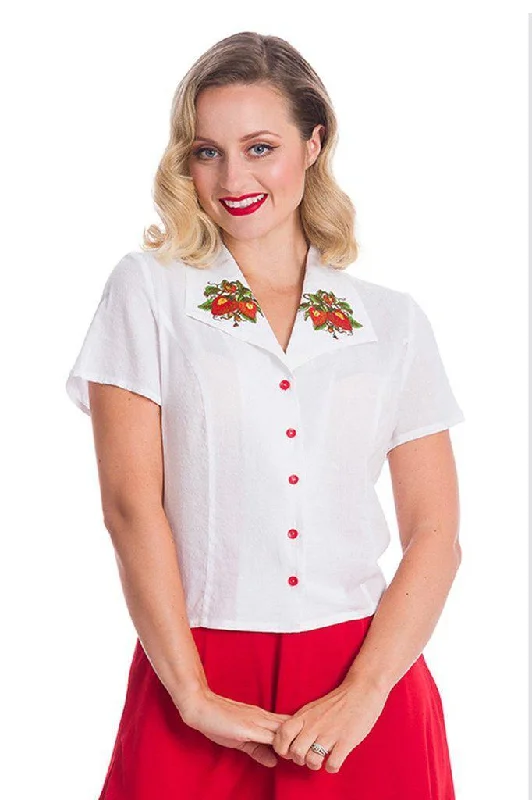 Strawberry Fields Blouse Double Button Blouse